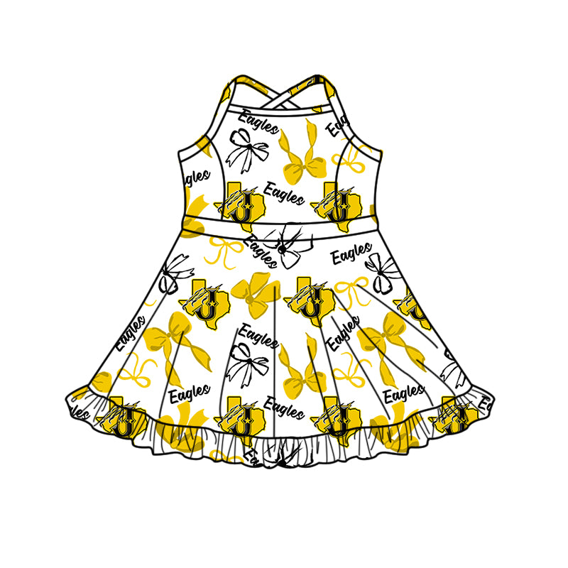 Custom Baby Girls Eagles team dress D 8.11