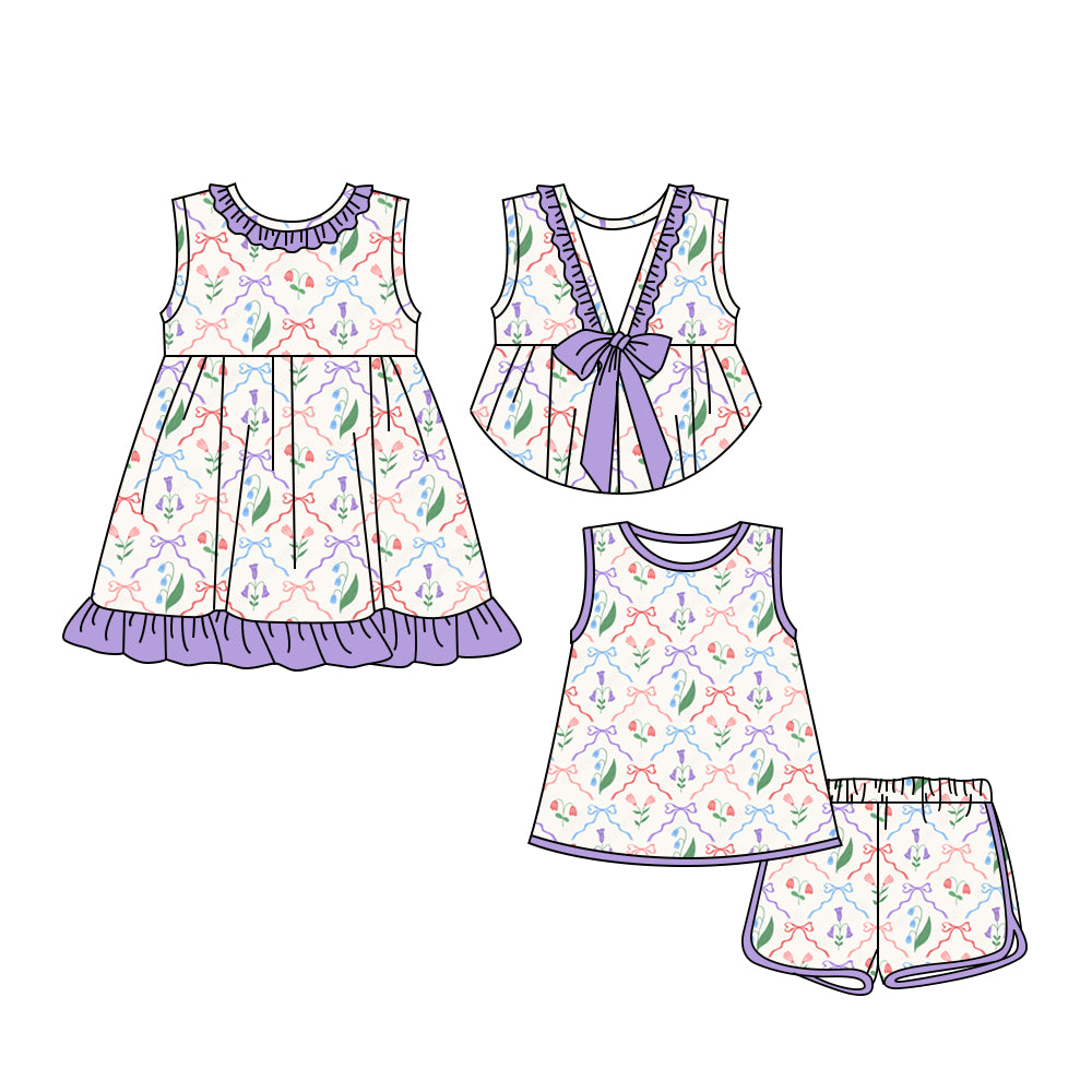 Custom match baby girls floral dress set D 3.25