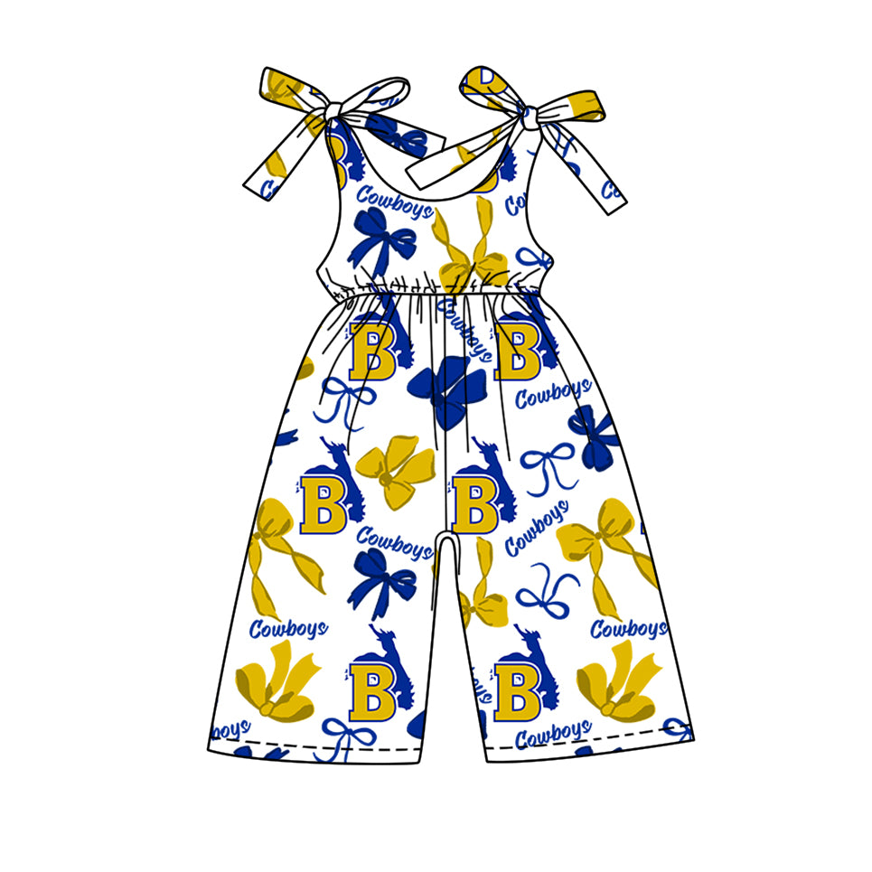 Custom baby girls Cowboys team jumpsuit MOQ3 D 7.26