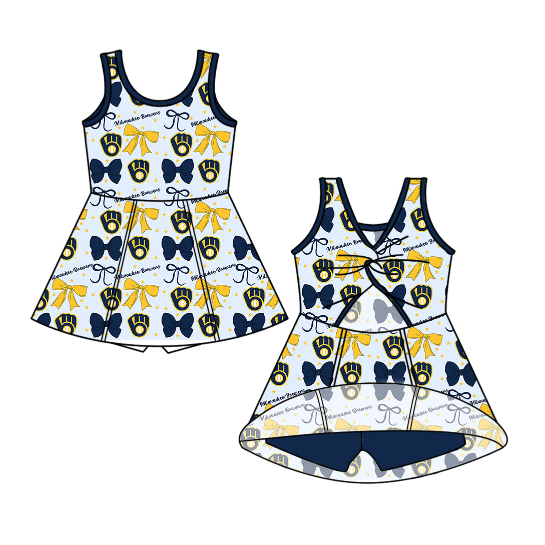 Custom Baby Girls Milwaukee Brewers dress D 6.20