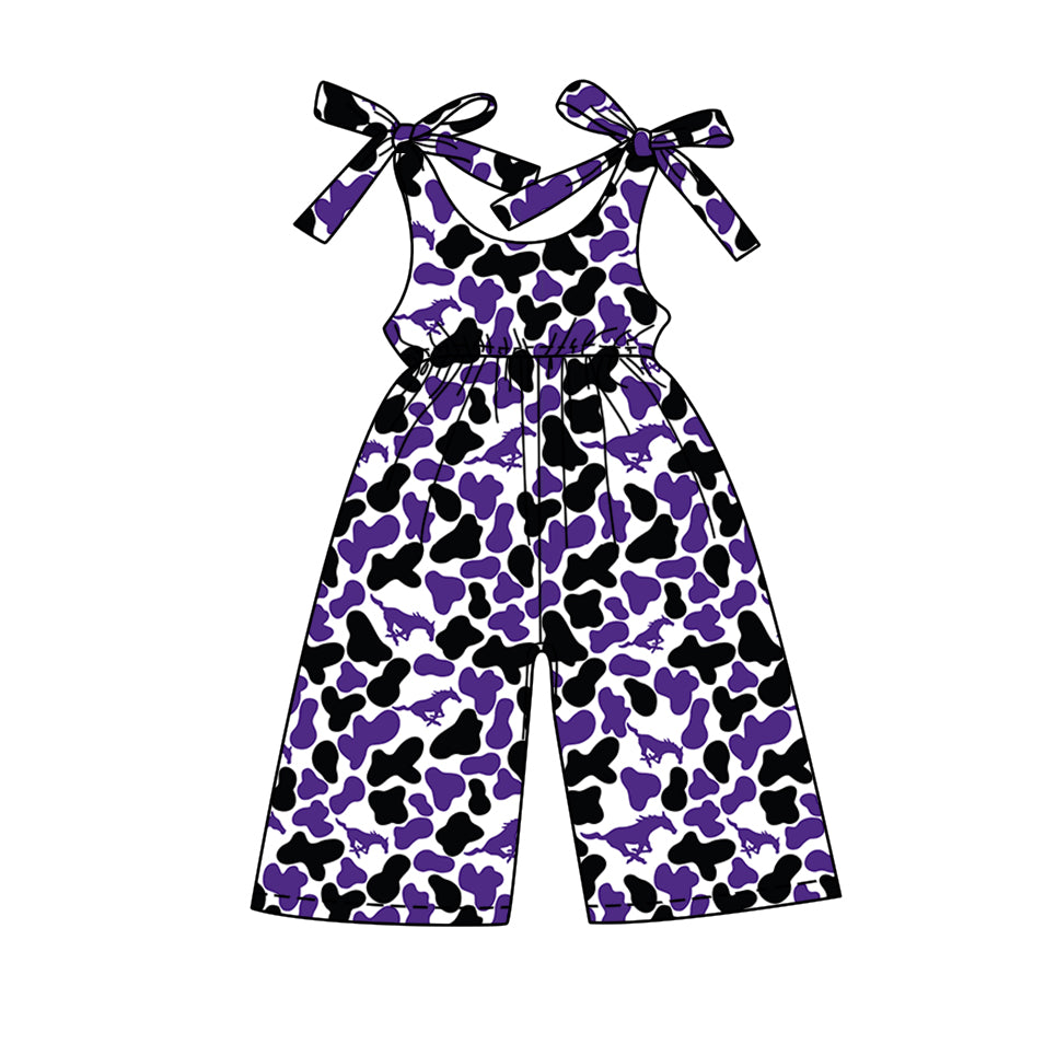 Custom Baby Girls Mustangs team jumpsuit D 8.5