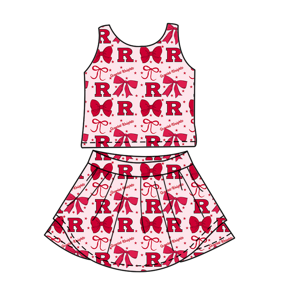 Custom baby girl Rutgers Scarlet Knights team dress D 6.28