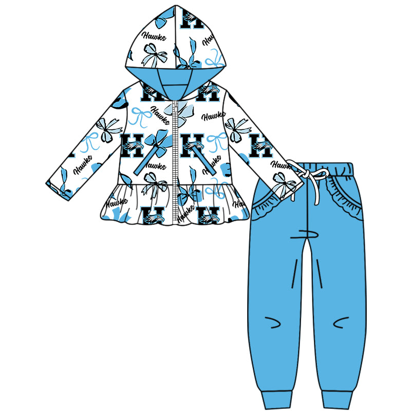 Custom baby girls Hawks set MOQ3 D 819