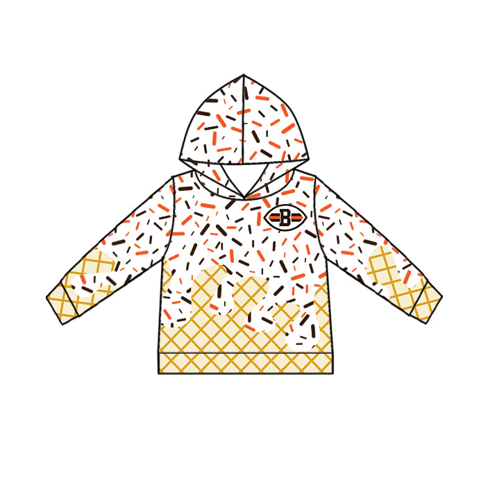 Custom children BROWNS Hooded long sleeves top D 6.19