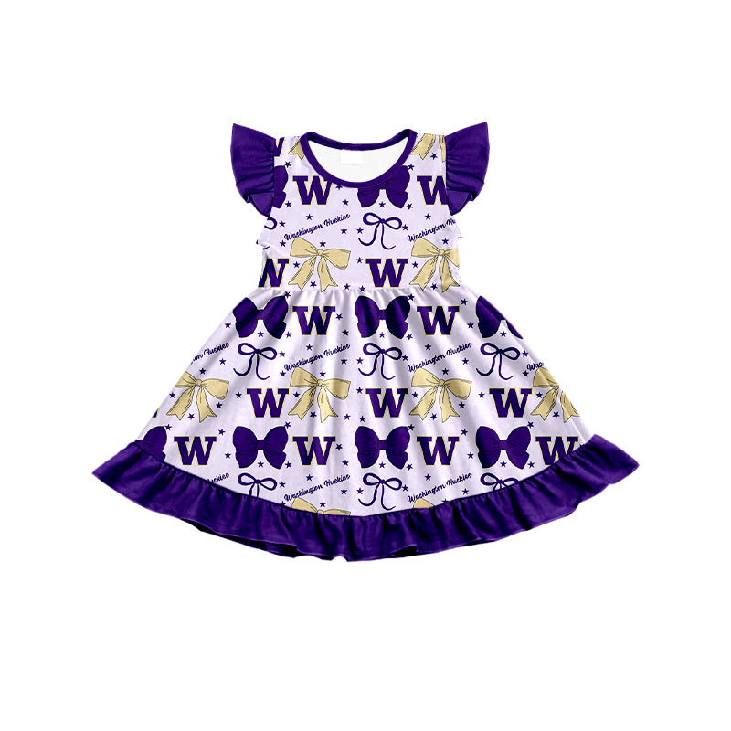 Custom baby girl Washington Huskies team dress D 6.26