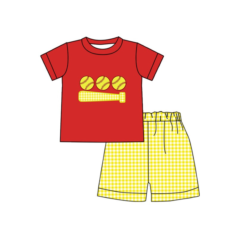 pre-order BSSO0749 baby boy clothes red summer outfit