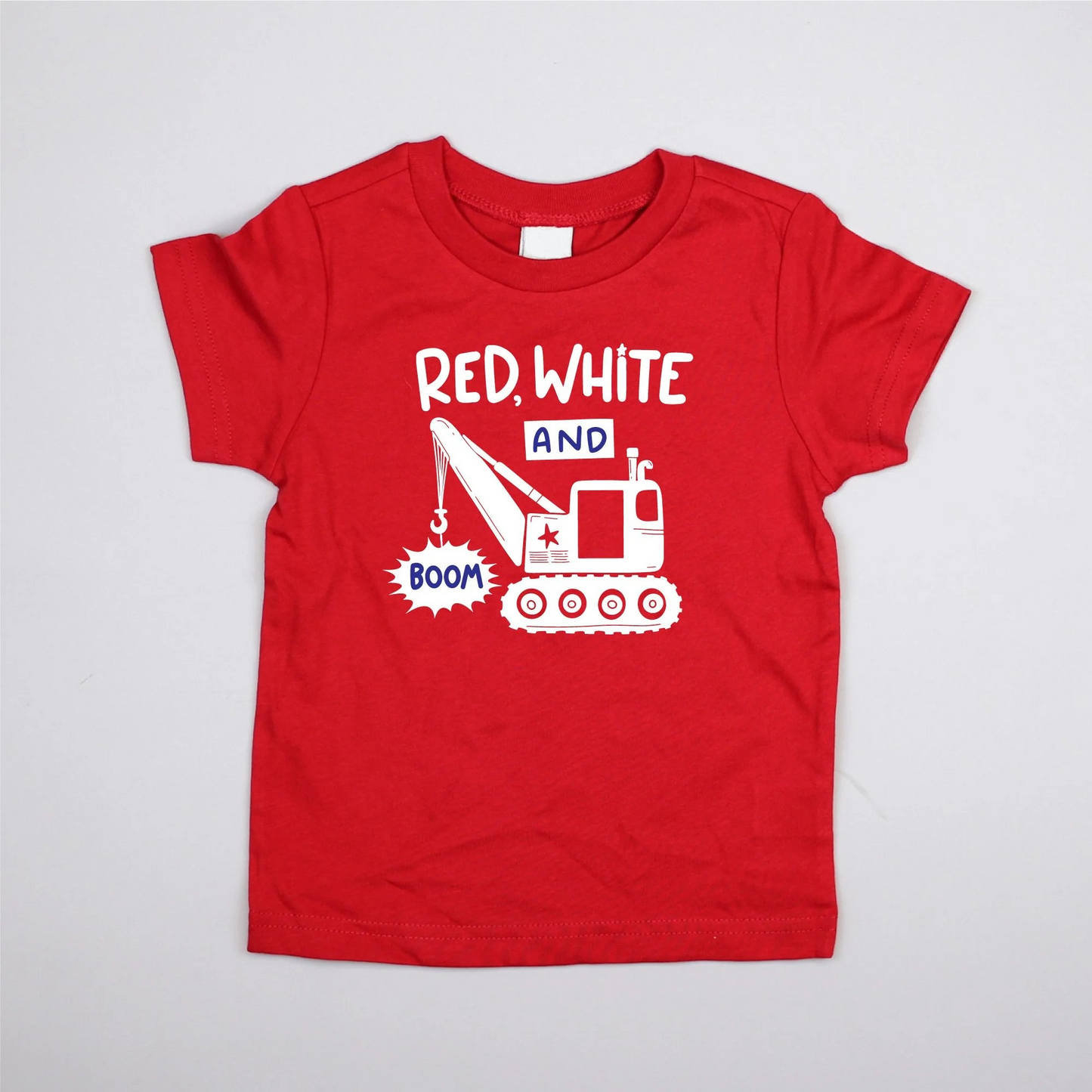 BT0652 red white boom red short-sleeved top D 5.8
