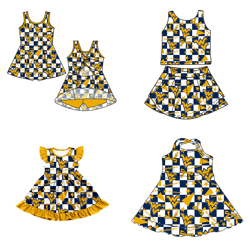 Custom baby girl West Virginia Mountaineers team dress D 6.30