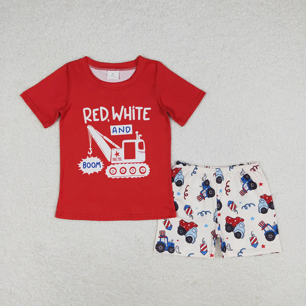 Match Baby Boys 4th Of July Tee Top Summer Kids Outfits Sets