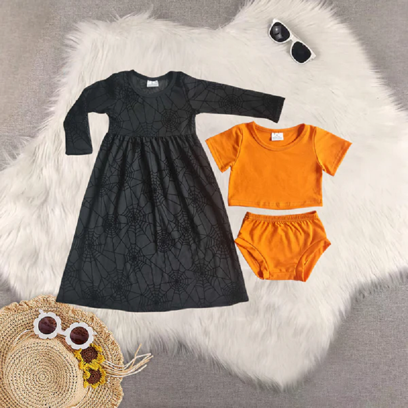 Sibling Baby Girls Halloween 3pcs sets D 6.16