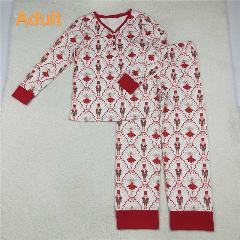 Family Sibling Baby Girls Bows Soldiers Dancers Checked Pant Christmas Pajamas Sets Zipper Rompers D 1208