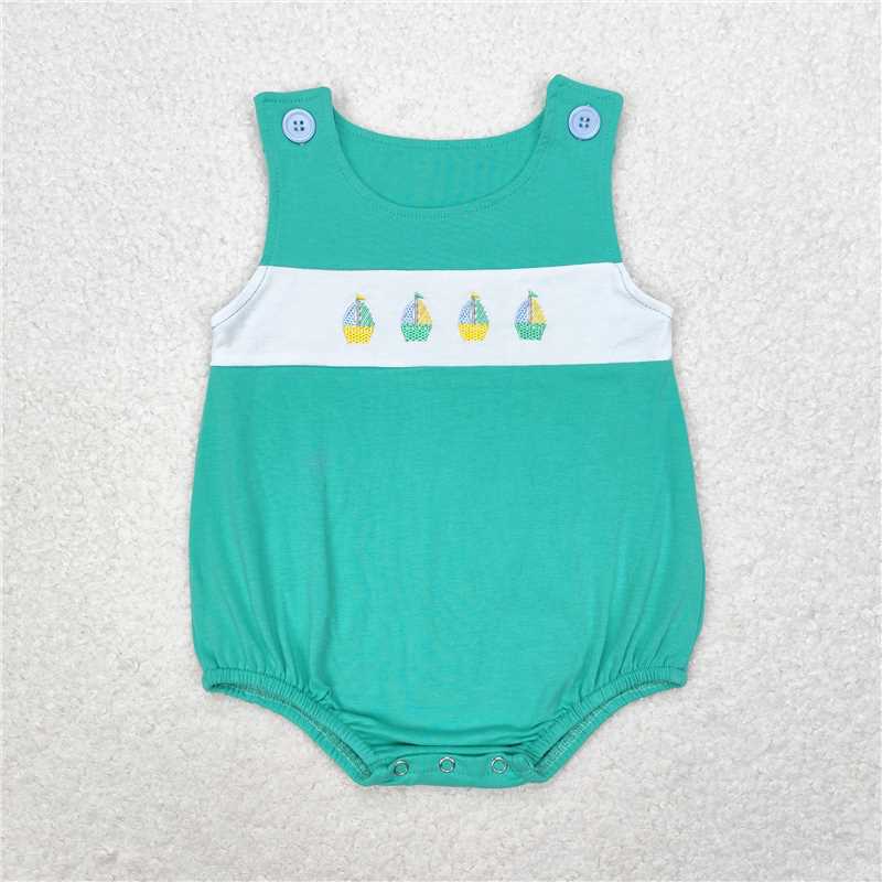 Match Baby Boys Boats Sibling Rompers Shorts Clothes Sets