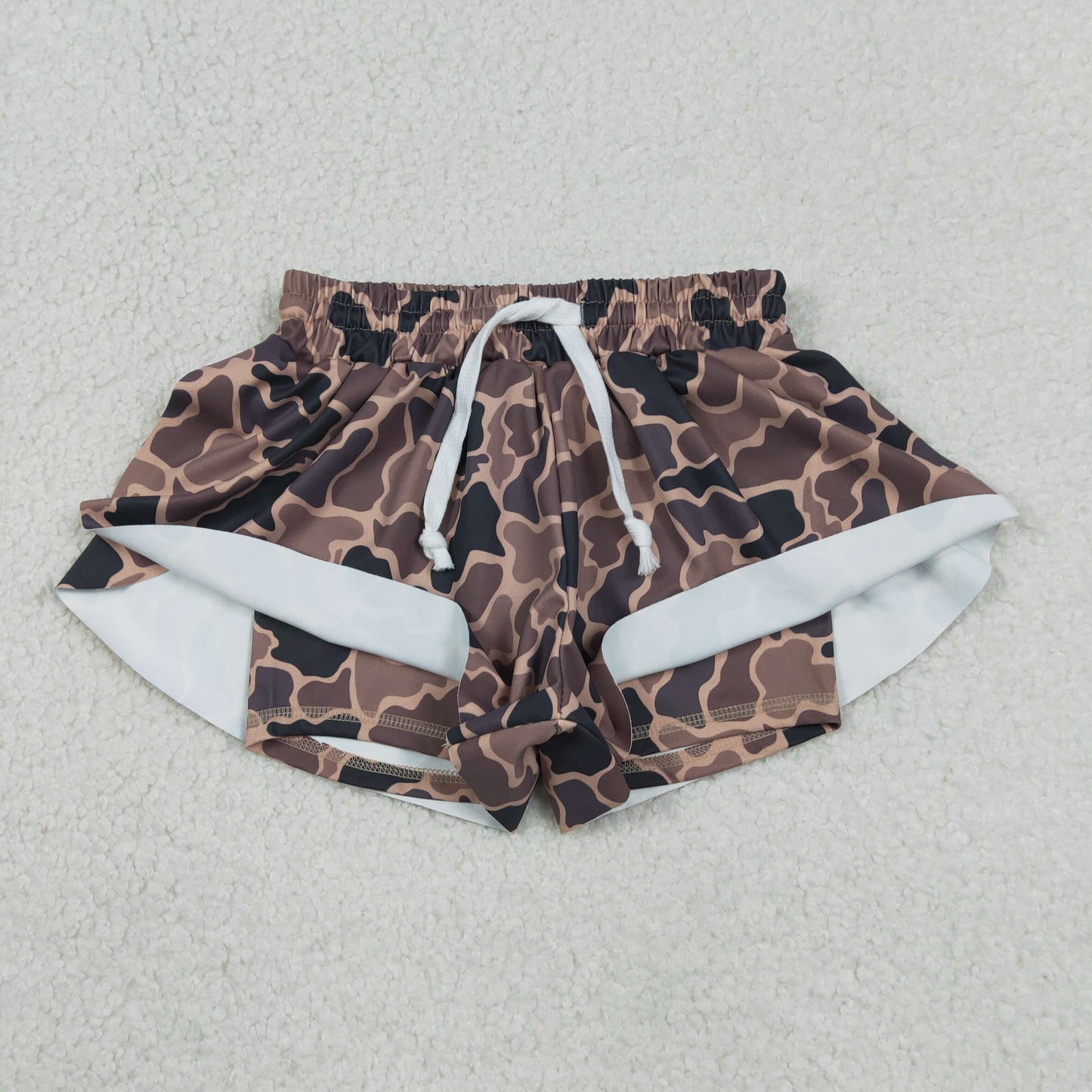 baby girl athletic camo butterfly shorts