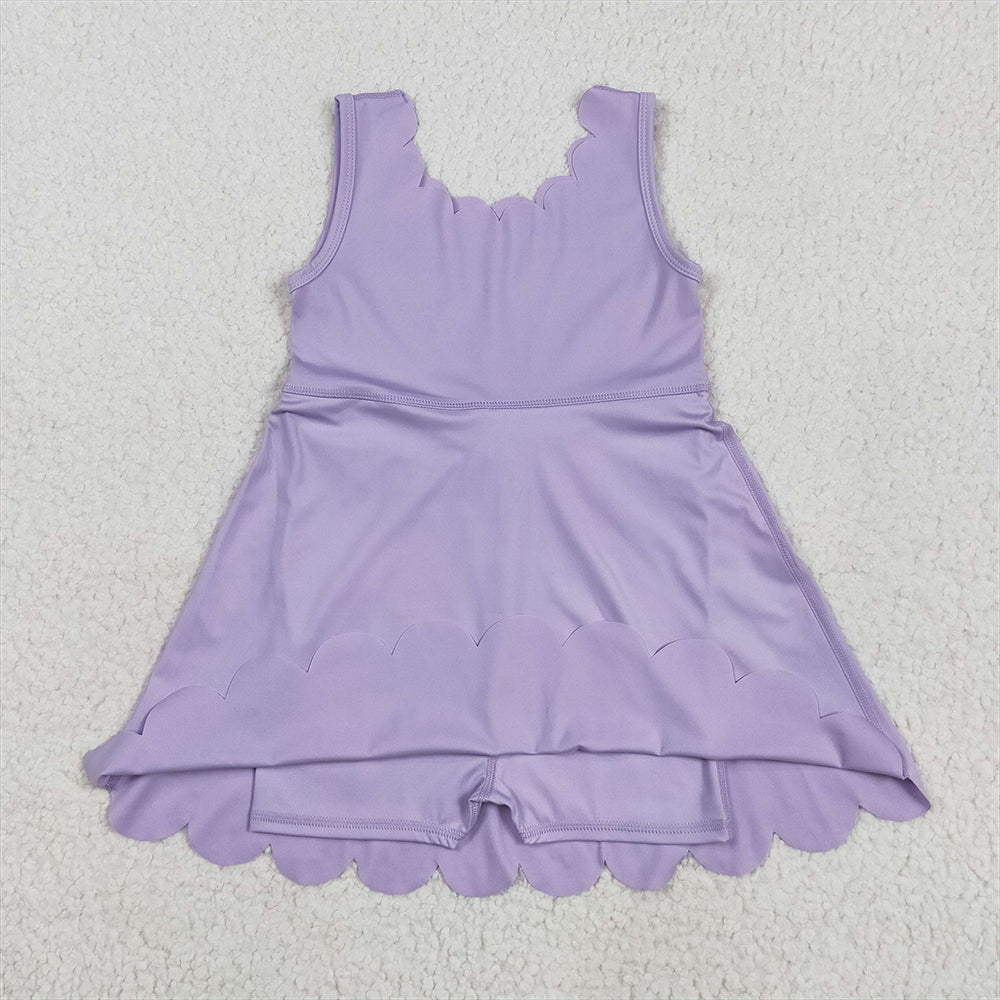 GSD2372 Baby Girls Lavender Sleeveless Yoga Active Knee Length Dresses D 5.22