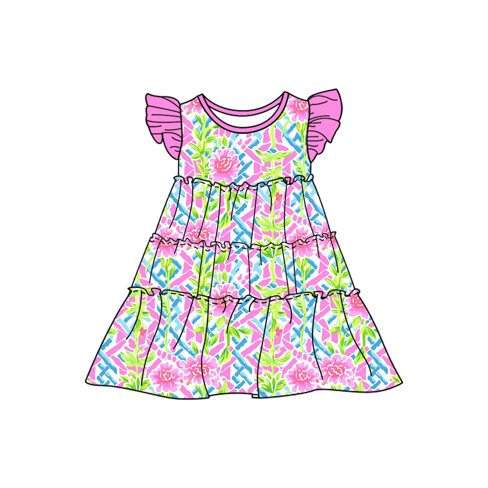 Custom short sleeve dress MOQ 3 4323