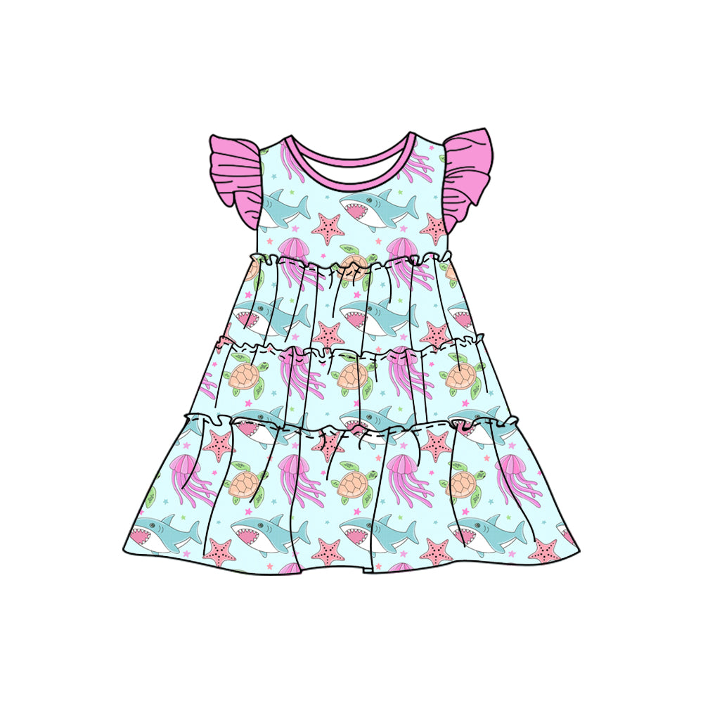 Custom short sleeve dress MOQ 3 4323