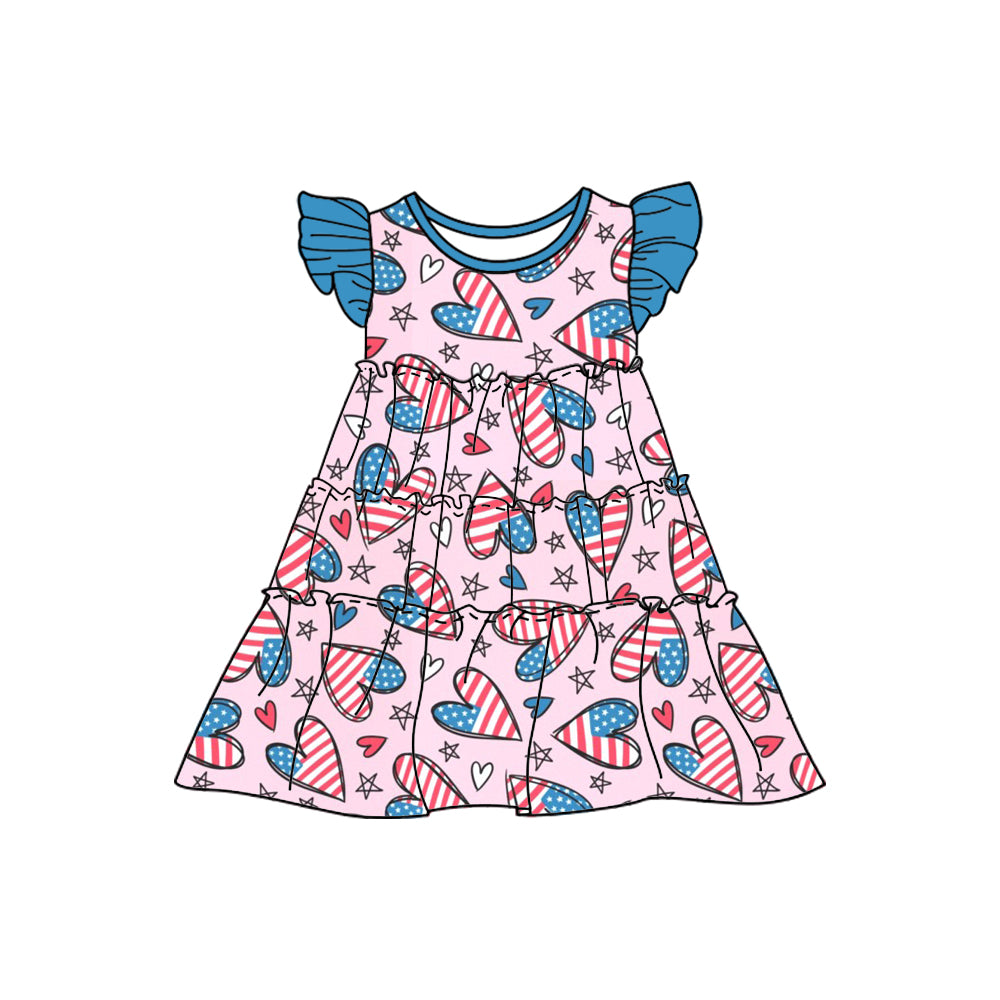 Custom short sleeve dress MOQ 3 4323