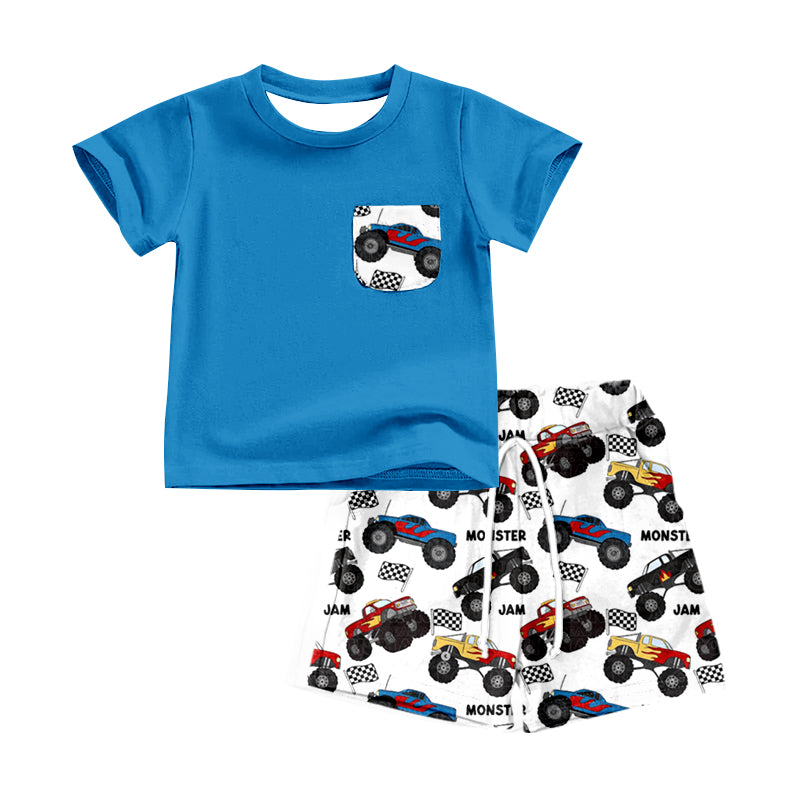 Custom baby boys short sleeve set 4323
