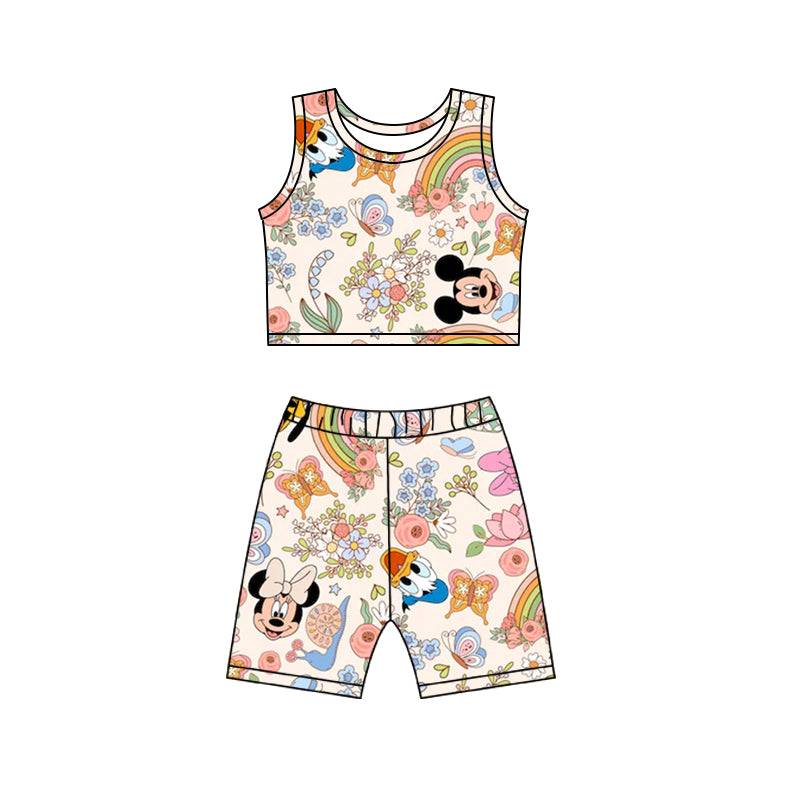 Custom baby girls short sleeve set 4323