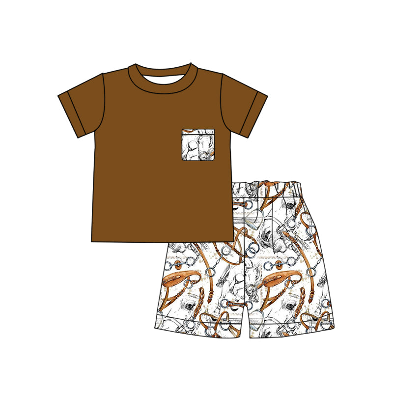 Custom baby boys short sleeve set D 7.31