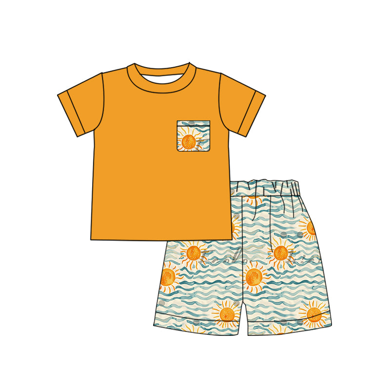 Custom baby boys short sleeve set D 7.31