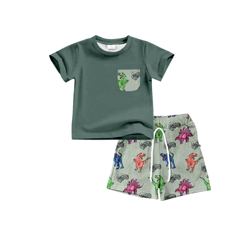 Custom baby boys short sleeve set 4401