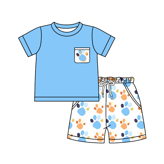 Custom baby boys short sleeve set 4401
