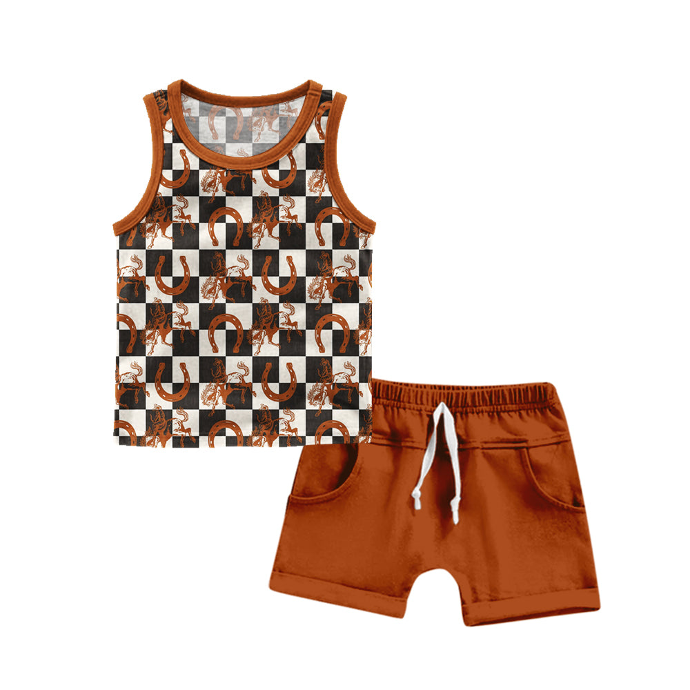 Custom baby boys short sleeve set 4401