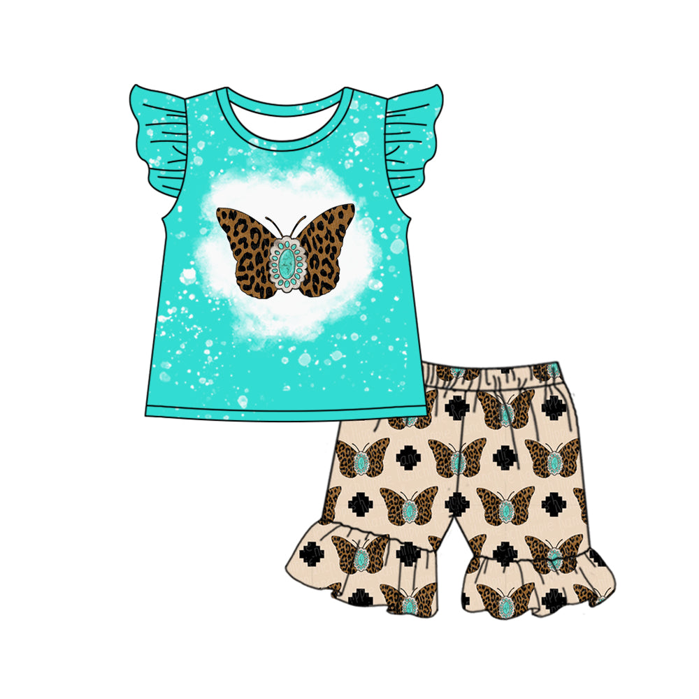 Custom baby girls short sleeve set 4401