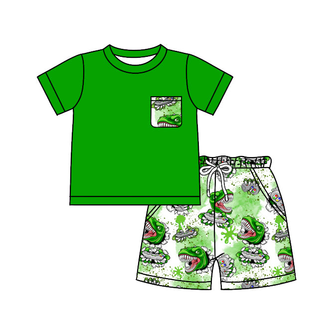 Custom baby boys short sleeve set 4402