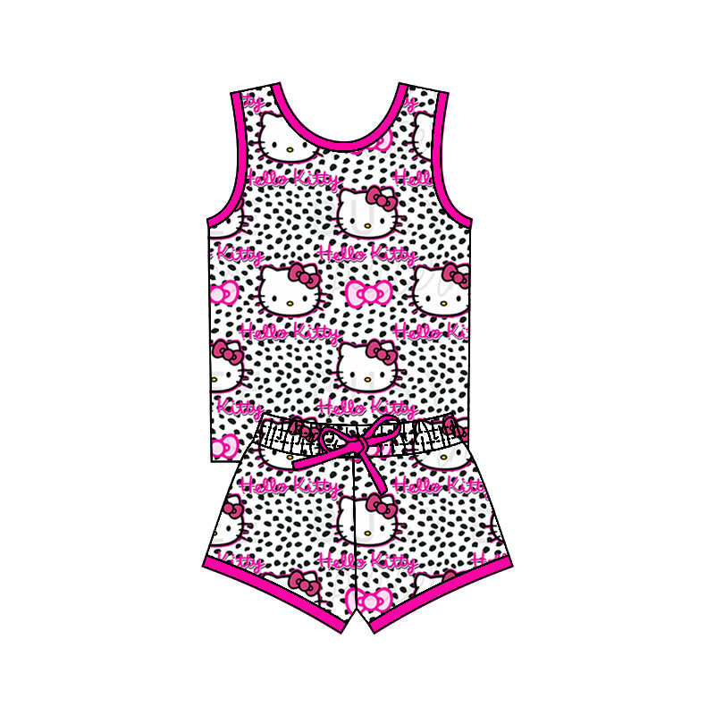 Custom baby girls short sleeve set 4402