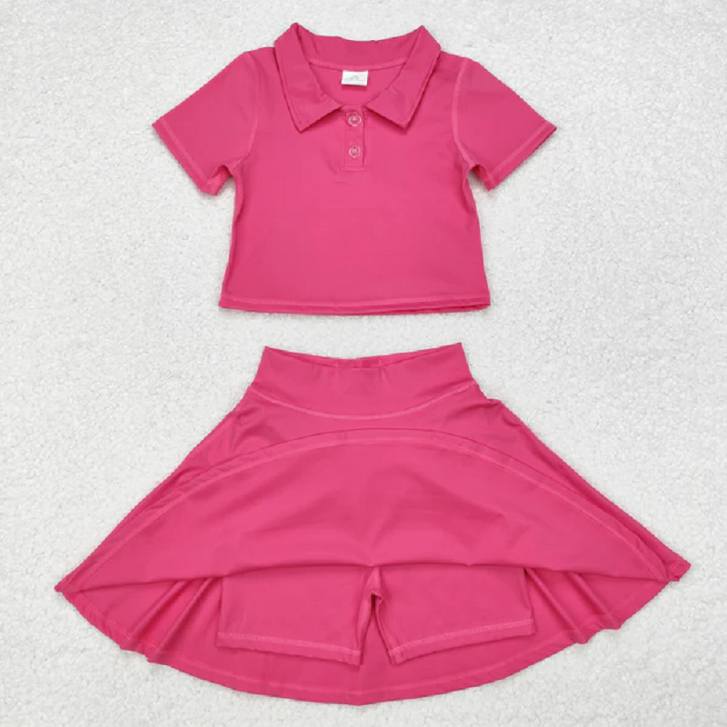 Match Baby Girls Hot Pink Top Short Skorts Set D 6.16