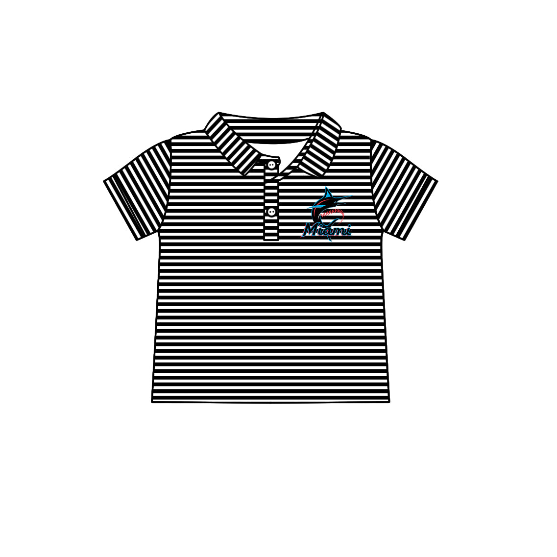 Custom children Miami Marlins team top D 6.23