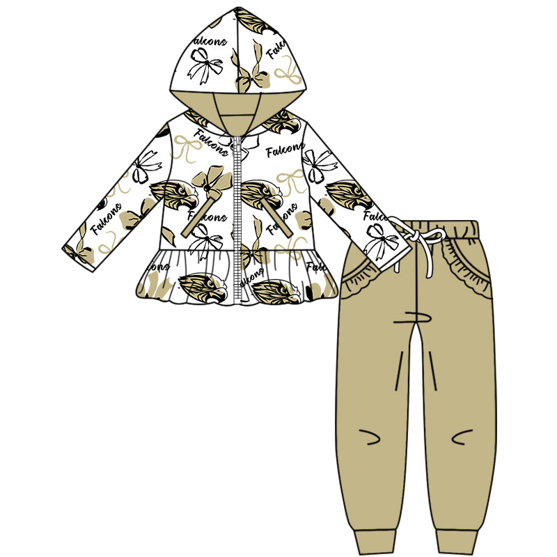 Custom baby girls Falcons Aztecs set MOQ5 D 825