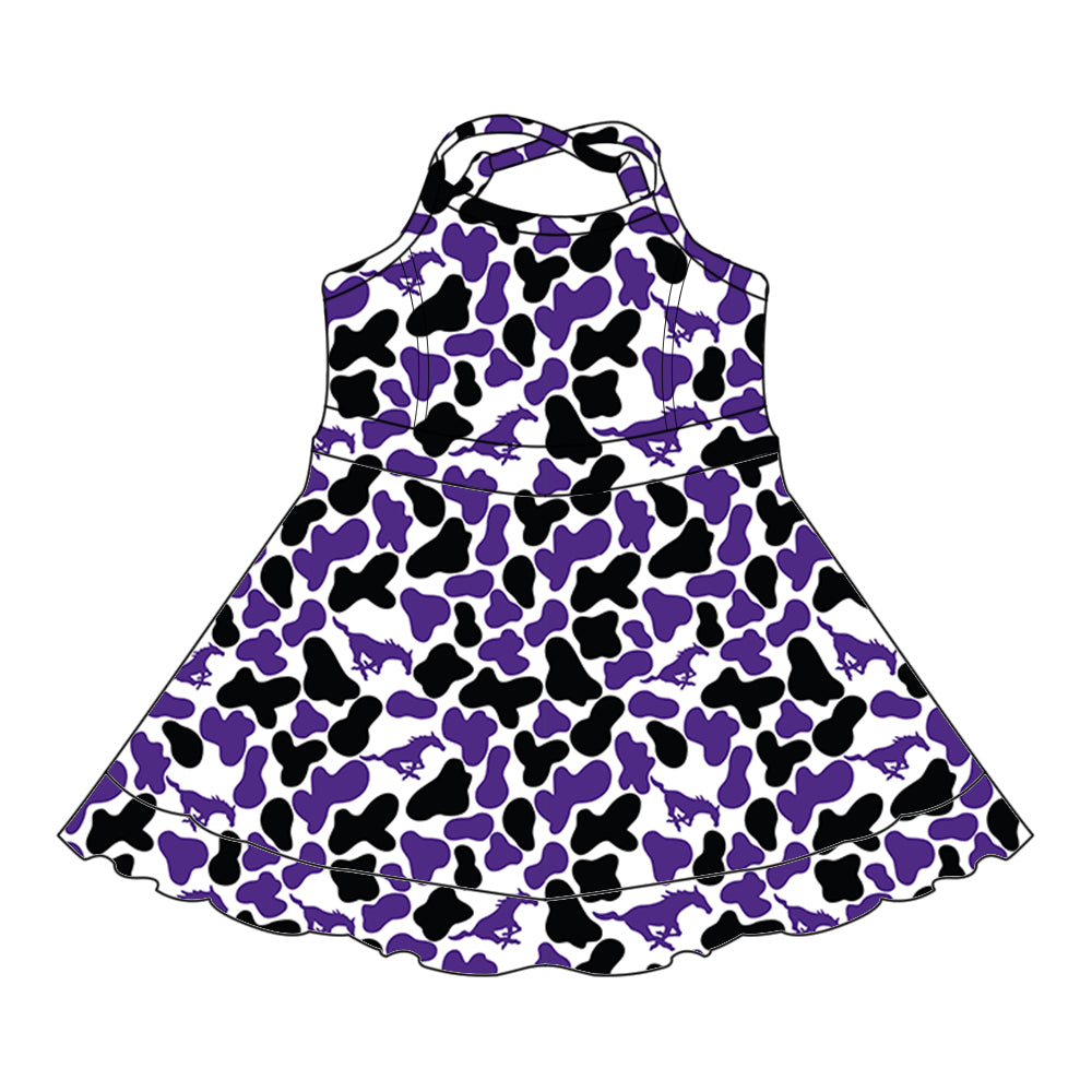 Custom Baby Girls Mustangs team dress D 8.5