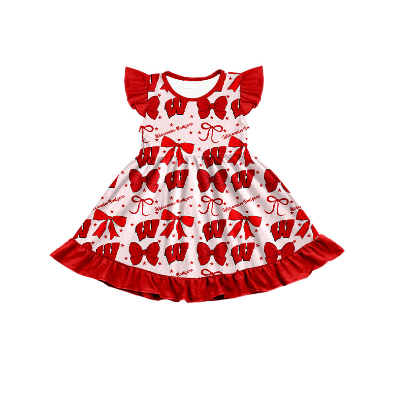 Custom baby girl Wisconsin Badgers team dress D 6.28