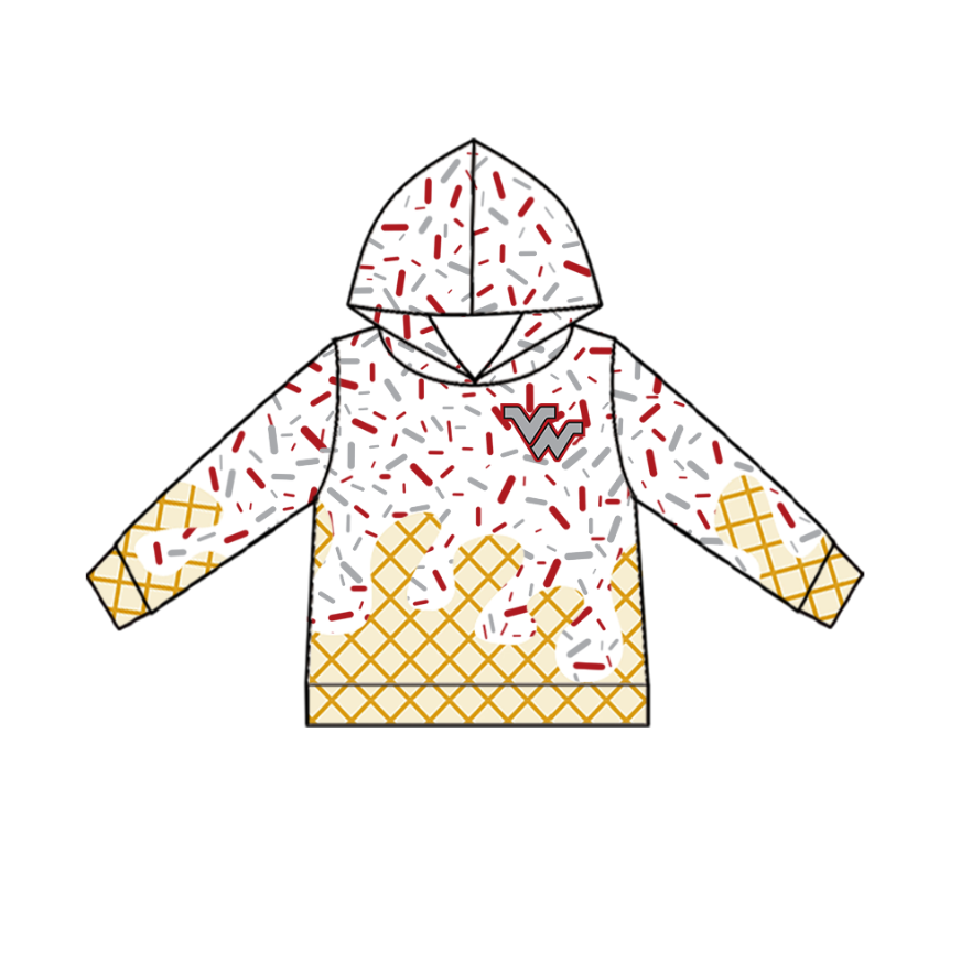 Custom Baby Kids Warriors Team Zip Hooded Pullovers Tops D 825