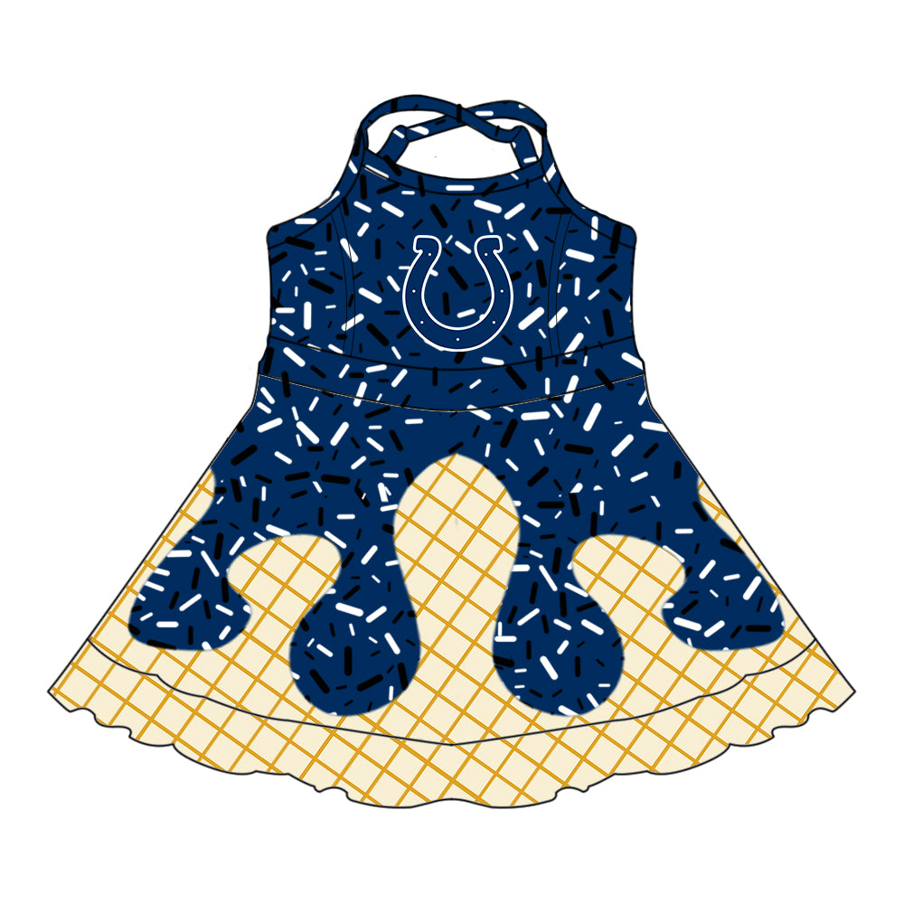 Custom Baby Girls COLTS team dress D 6.19