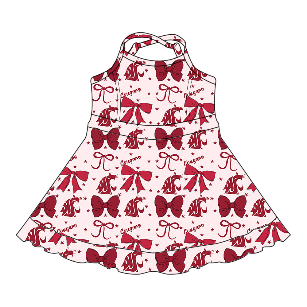 Custom baby girl Washington State Cougars team dress D 6.27