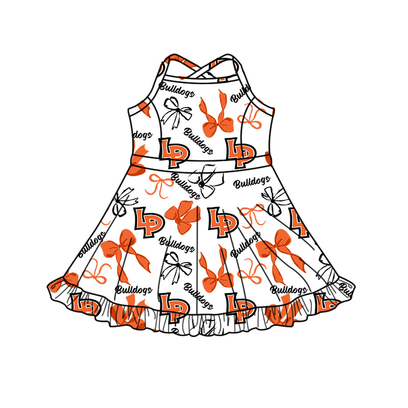 Custom baby girl Bulldogs Aztecs team dress D 823