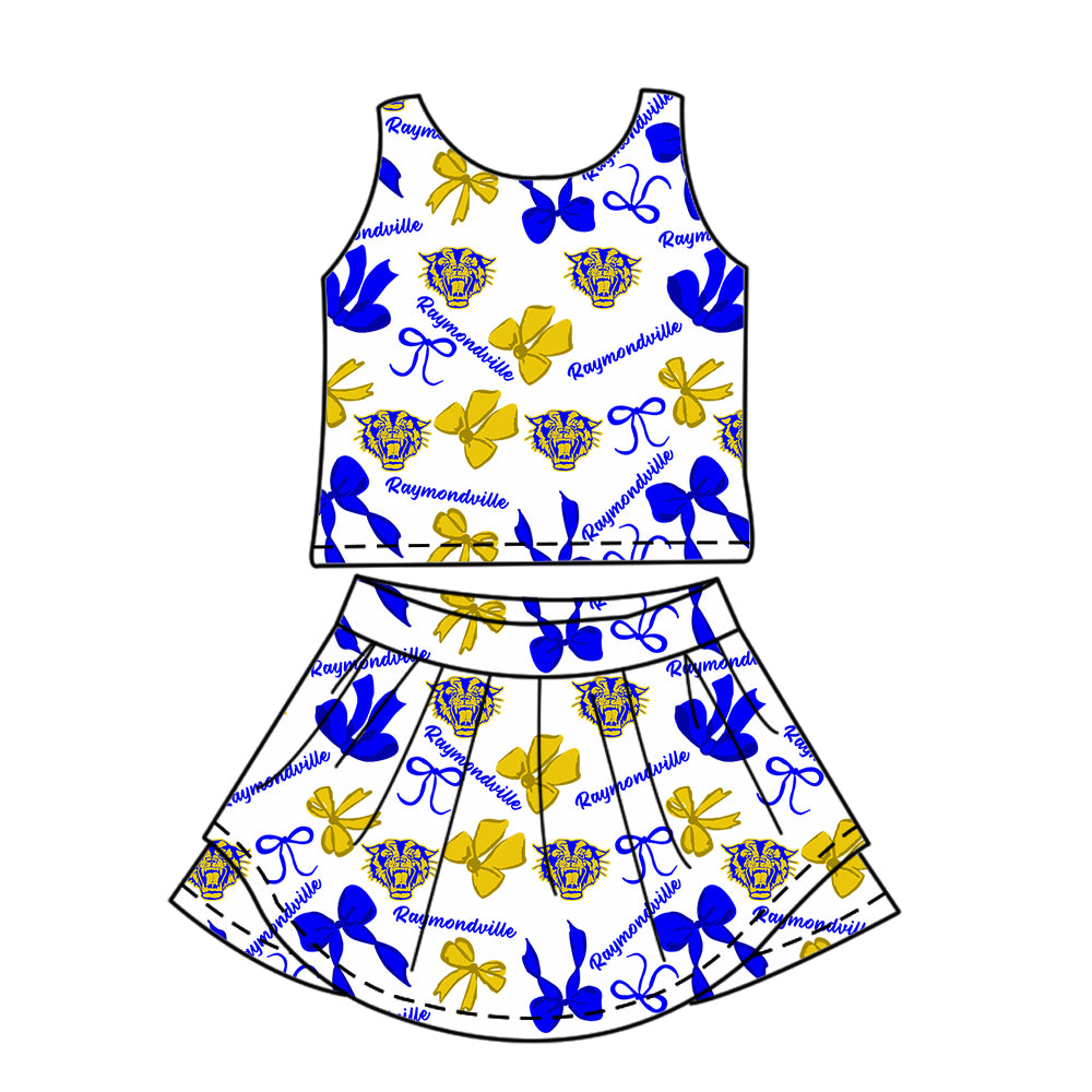 Custom Baby Girls Raymondville Bearkats team dress set D 6.12