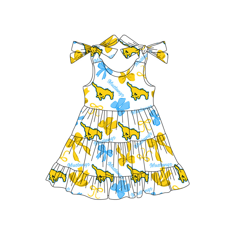 Custom Mustangs baby girl dress MOQ3 D 7.30
