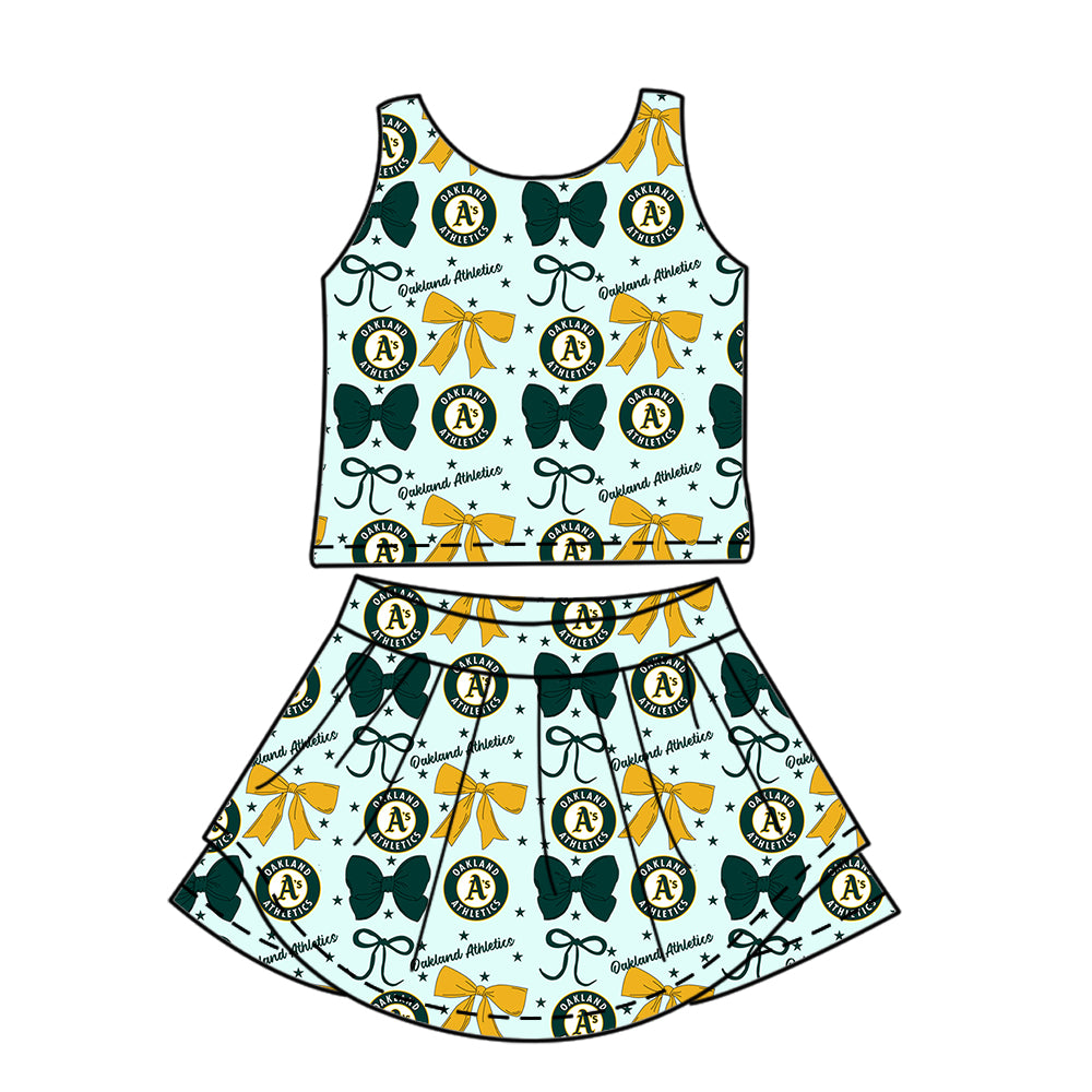 Custom Baby Girls Oakland Athletics dress set D 6.20