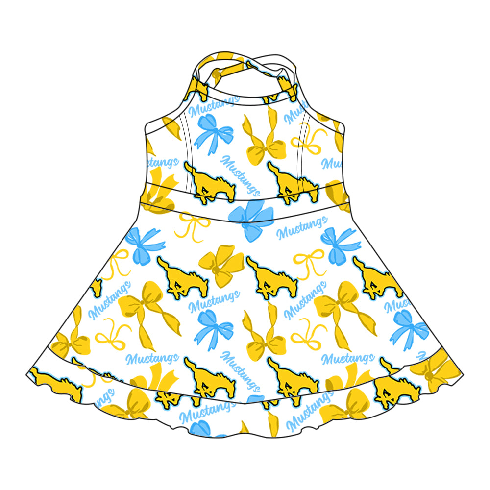 Custom Mustangs baby girl dress MOQ3 D 7.30