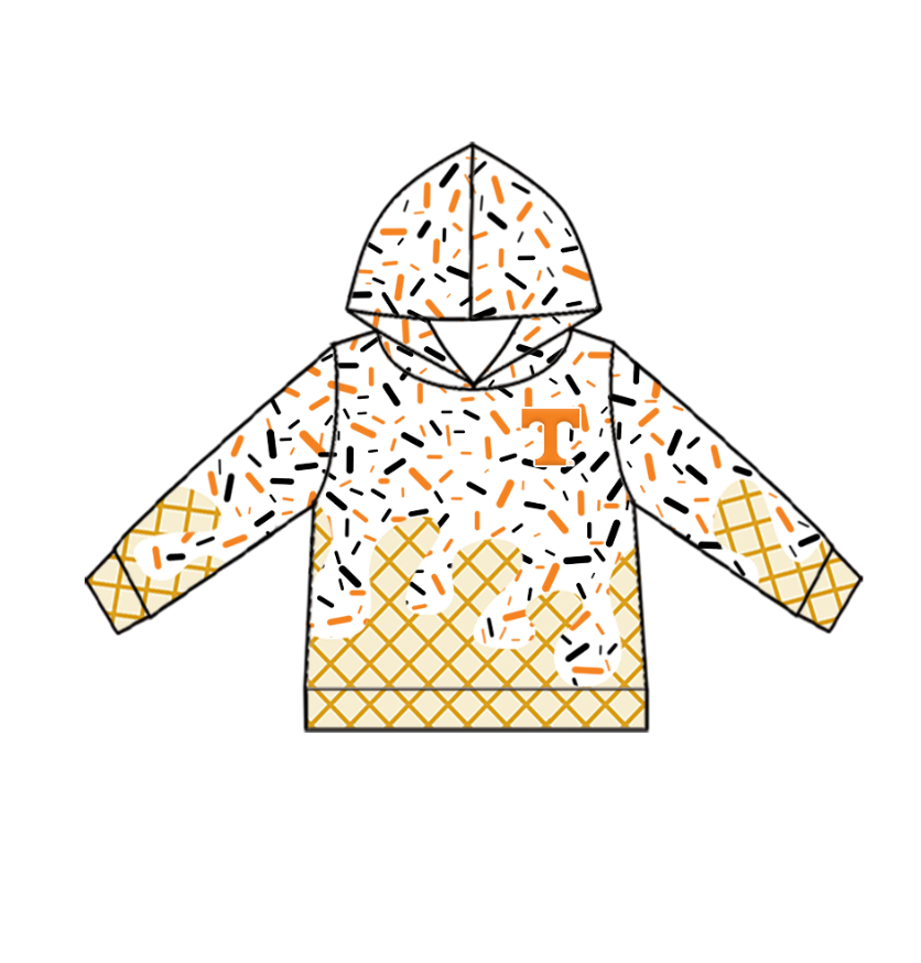 Custom Baby Kids TENNESSEE Team Zip Hooded Pullovers Tops D 828