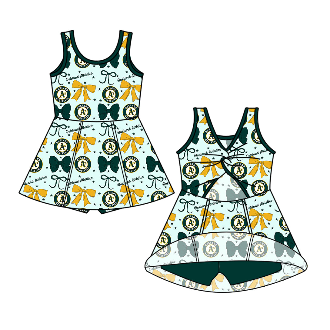 Custom Baby Girls Oakland Athletics dress D 6.20