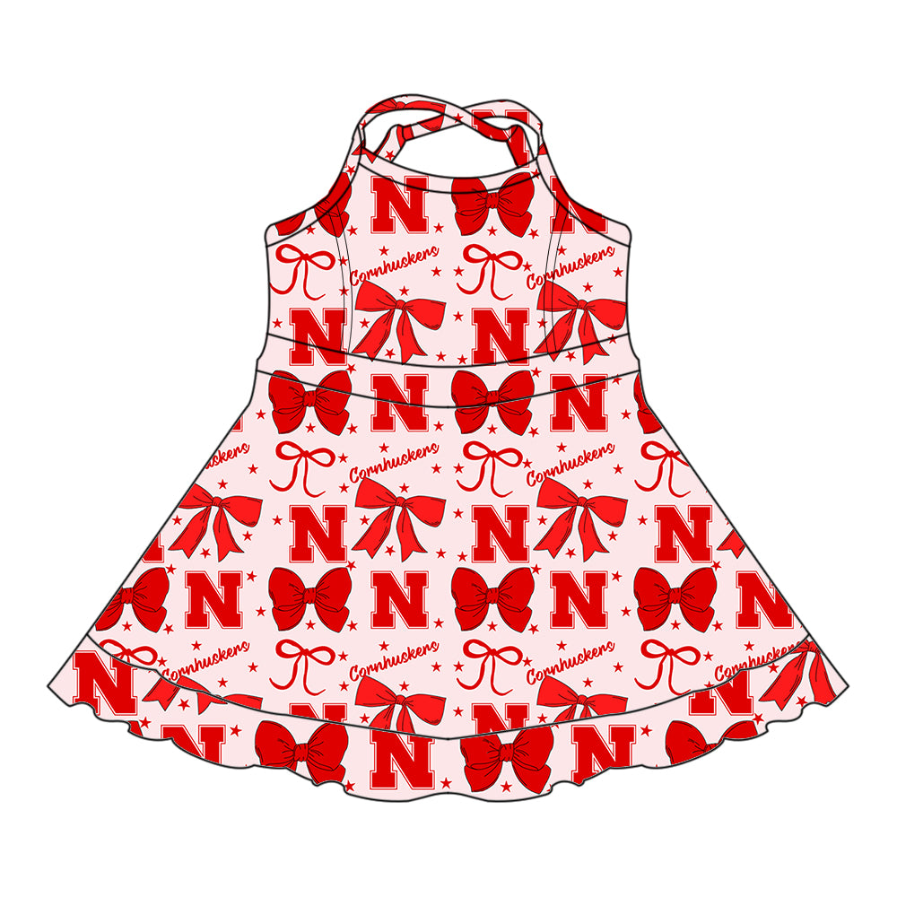 Custom baby girl Nebraska Cornhuskers team dress D 6.27