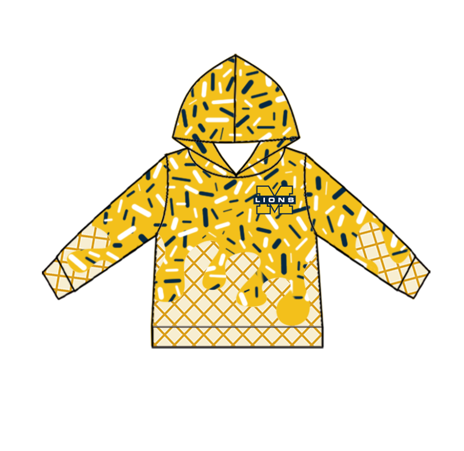 Custom Baby Boys McKinney-Lions Team Long Top D 7.23