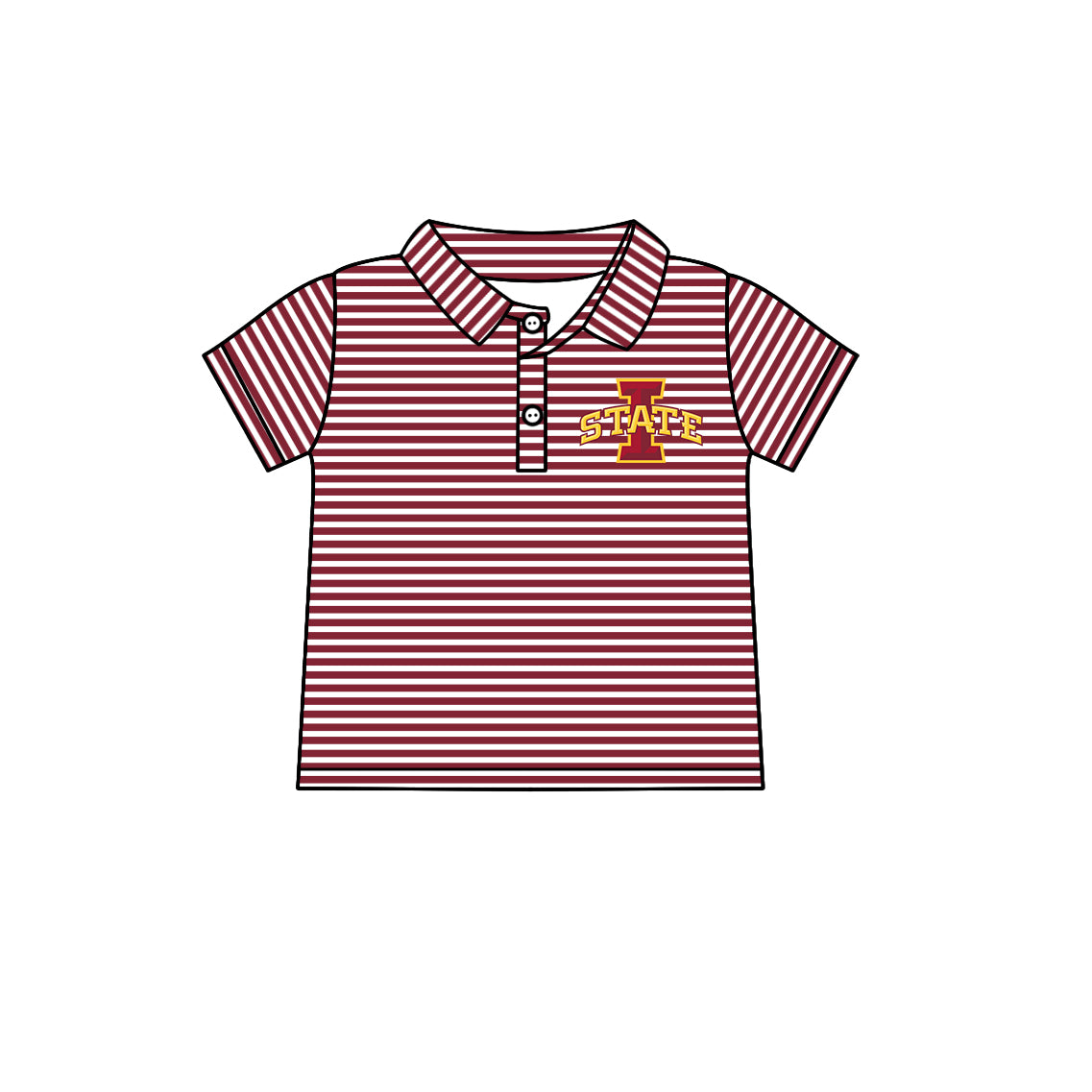 Custom children iowa State Cyclones team top D 6.23