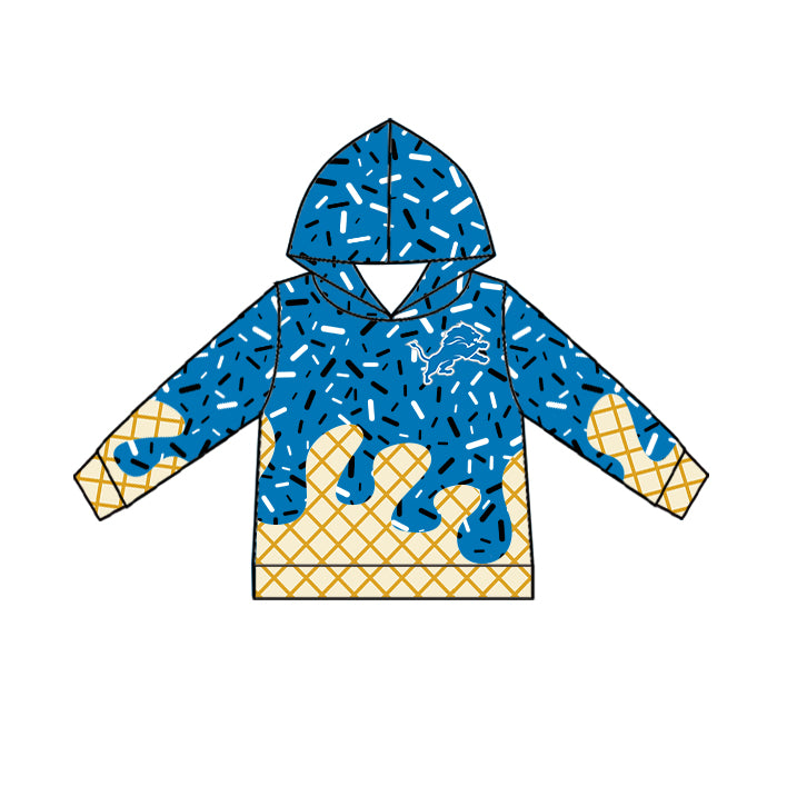 Custom children LIONS Hooded long sleeves top D 6.19